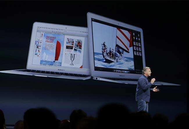Phil Schiller the senior vice president of worldwide marketing at Apple introduces the new MacBook Air laptops during the keynote address of the Apple Worldwide Developers Conference Monday, June 10, 2013 in San Francisco. Photo: AP/Eric Risberg Phil Schiller the senior vice president of worldwide marketing at Apple introduces the new MacBook Air laptops during the keynote address of the Apple Worldwide Developers Conference Monday, June 10, 2013 in San Francisco. Photo: AP/Eric Risberg