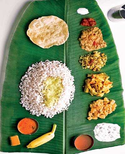 The rice match: In Kerala, they earmark each variety for a particular kind of dish: a large-grained red variety for sambhar-rice (above)
</div) The rice match: In Kerala, they earmark each variety for a particular kind of dish: a large-grained red variety for sambhar-rice (above)
</div)