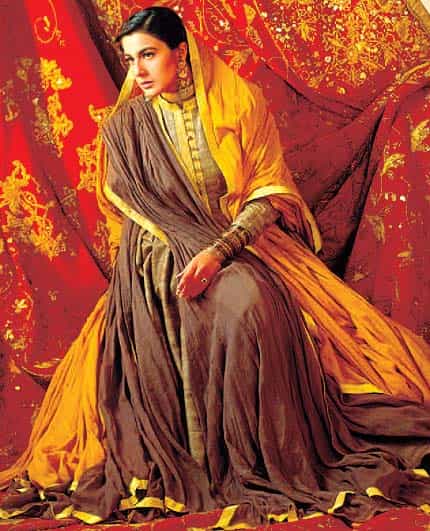 Designed by the book: Amrita Singh modelled for this picture in 1999-2000 for their book Celebration of Style Designed by the book: Amrita Singh modelled for this picture in 1999-2000 for their book Celebration of Style