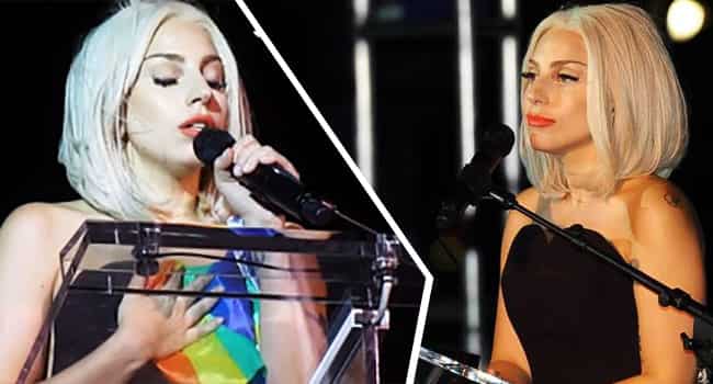 Gaga singing the American National Anthem Gaga singing the American National Anthem