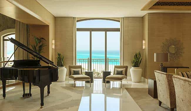 The royal suite at the St. Regis Saadiyat Island Resort in Abu Dhabi. Photo: AFP/Karen Bleier