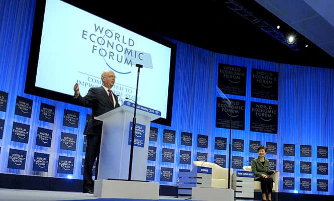 South Korean President Park Geun-hye listens as WEF Executive Chairman Klaus Schwab addresses the World economic forum in Davos. (AP photo) South Korean President Park Geun-hye listens as WEF Executive Chairman Klaus Schwab addresses the World economic forum in Davos. (AP photo)