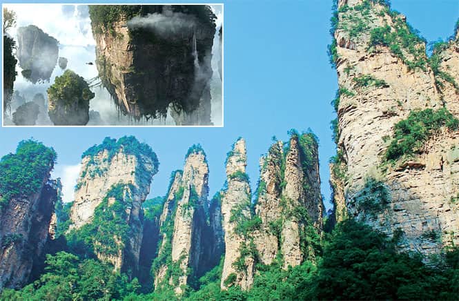Zhangjiajie National Forest Park is where much of the James Cameron film Avatar was shot Zhangjiajie National Forest Park is where much of the James Cameron film Avatar was shot