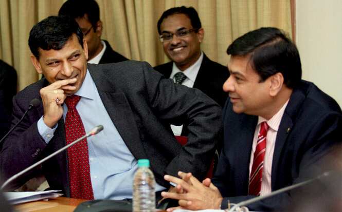 RBI Governor Raghuram Rajan and Deputy Governor Urijit R Patel duirng the announcement of RBI monetary policy at RBI Headquarters in Mumbai. (PTI photo) RBI Governor Raghuram Rajan and Deputy Governor Urijit R Patel duirng the announcement of RBI monetary policy at RBI Headquarters in Mumbai. (PTI photo)