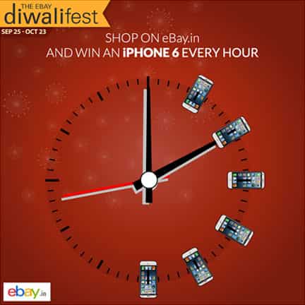 Win an iPhone 6 every hour on eBay India this Diwali Win an iPhone 6 every hour on eBay India this Diwali