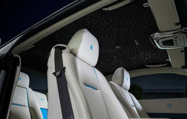 The stargazer headliner is a feature on Phantom and Wraith models. Photo:AFP Rolls-Royce unveils its latest bespoke collection