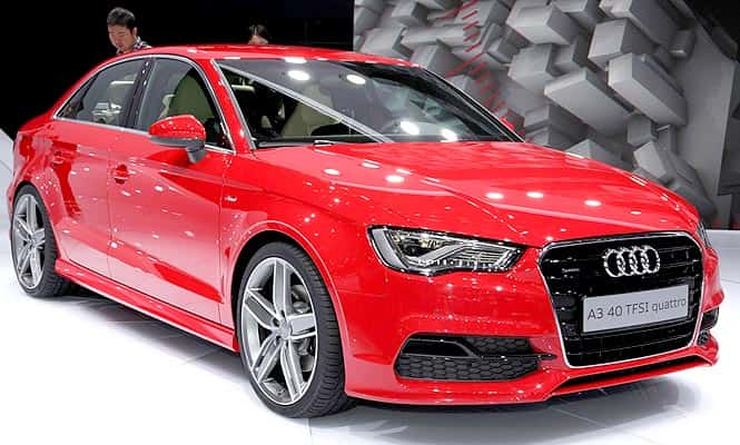 Audi's new entry-level sedan - Audi A3. (Agency Photo) Auto Expo begins today, could be a strategy to revive sluggish car sales