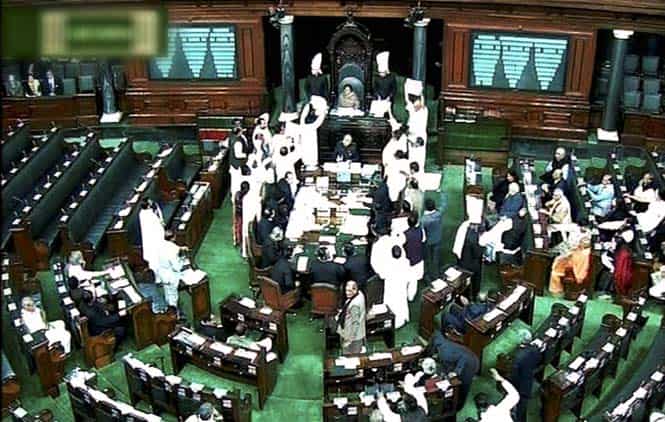 A scene of the Lok Sabha during the extended winter session in New Delhi. (PTI photo)</strong) A scene of the Lok Sabha during the extended winter session in New Delhi. (PTI photo)</strong)