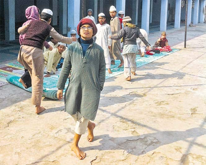 In Bettiah's Jagjivan Nagar the madarasa has received no funds from the Nitish Kumar government (Prashant Jha/HT) In Bettiah's Jagjivan Nagar the madarasa has received no funds from the Nitish Kumar government (Prashant Jha/HT)