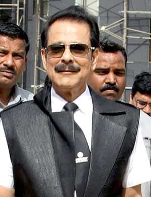 File photo of Sahara Group Chairman, Subrata Roy, againstwhom the Supreme Court issued a non bailable warrant afterhe failed to appear before it. (PTI Photo)</em) File photo of Sahara Group Chairman, Subrata Roy, againstwhom the Supreme Court issued a non bailable warrant afterhe failed to appear before it. (PTI Photo)</em)