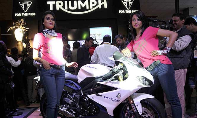 Triumph Motorcycles launch the Daytona 675 during the 12th Indian Auto Expo in Greater Noida. (HT Photo/Burhaan Kinu) Five best looking bikes at the Auto Expo