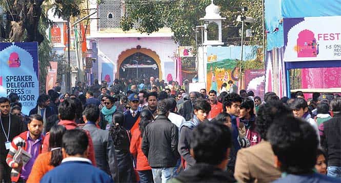 BOOM IN PUBLISHING: The Jaipur Literature Festival (above, 2013) has become one of Asia’s most spectacular cultural must-visits. (Photo: Himanshu Vyas)</strong) BOOM IN PUBLISHING: The Jaipur Literature Festival (above, 2013) has become one of Asia’s most spectacular cultural must-visits. (Photo: Himanshu Vyas)</strong)