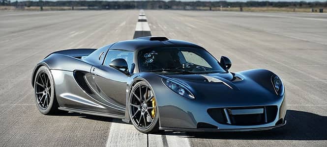 Venom GT sets the new record for the fastest car in the world. Photo credit: Hennessey Venom GT Venom GT sets the new record for the fastest car in the world. Photo credit: Hennessey Venom GT