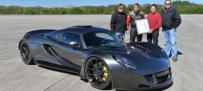 Venom GT is a stretched Lotus Exige with a 7.0-litre, 927kW twin-turbo V8 wedged between its axles. Photo credit: Hennessey Venom GT Venom GT is a stretched Lotus Exige with a 7.0-litre, 927kW twin-turbo V8 wedged between its axles. Photo credit: Hennessey Venom GT