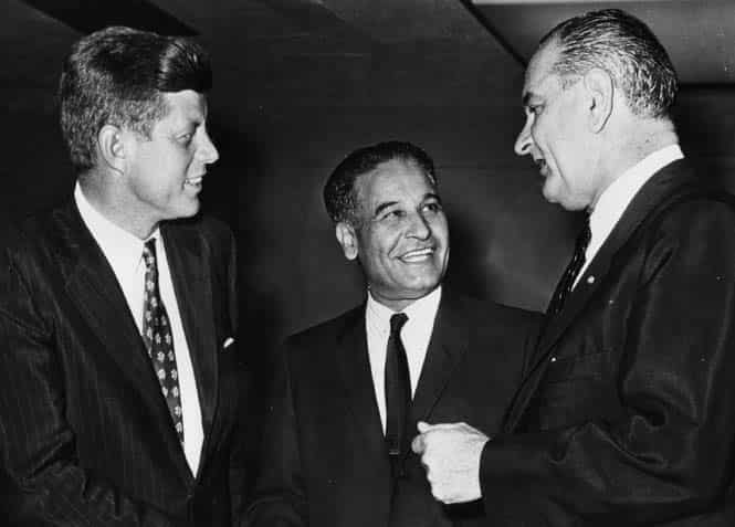 Congressman Dalip Singh Saund, with senators John F Kennedy and Lyndon B Johnson, 1958. (Photo courtesy: Eric Saund)
</div) Congressman Dalip Singh Saund, with senators John F Kennedy and Lyndon B Johnson, 1958. (Photo courtesy: Eric Saund)
</div)