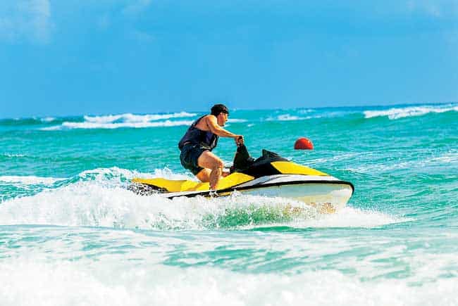 Jet skiing