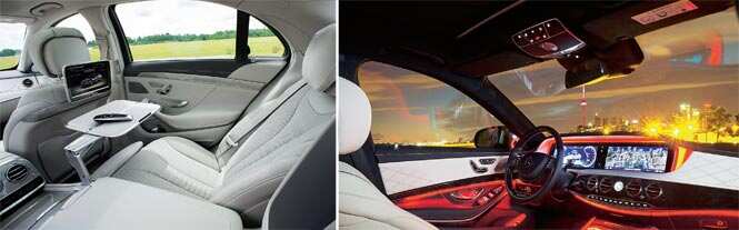 Open your car door and the boot with just gestures (left); don’t be surprised if the dashboard is missing. Once seated, your seat, side-view mirrors and steering wheel move to preset positions (right).</strong) Open your car door and the boot with just gestures (left); don’t be surprised if the dashboard is missing. Once seated, your seat, side-view mirrors and steering wheel move to preset positions (right).</strong)