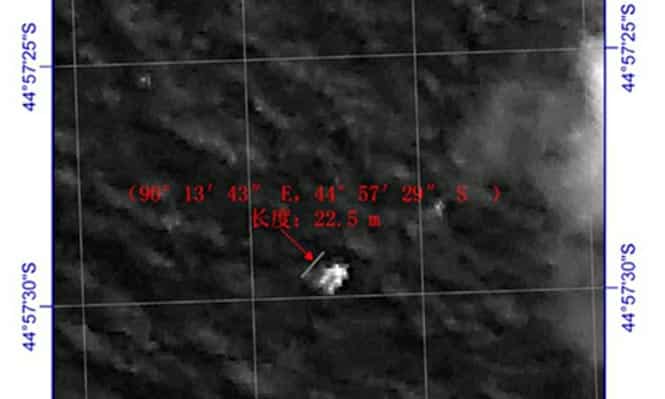 A Chinese satellite image of an object spotted in the southern Indian Ocean that could be wreckage from missing Malaysian Airlines flight MH370. (Reuters) </em) A Chinese satellite image of an object spotted in the southern Indian Ocean that could be wreckage from missing Malaysian Airlines flight MH370. (Reuters) </em)