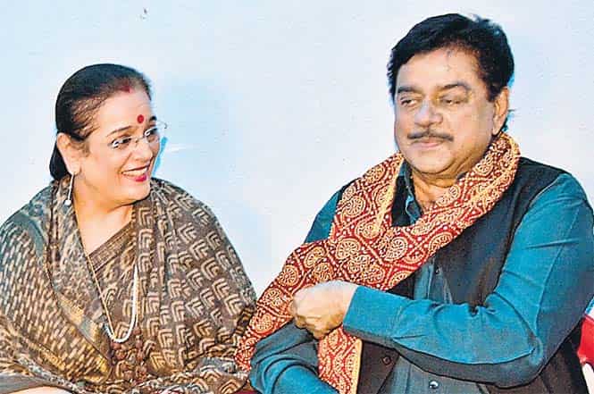 Poonam Sinha with her husband, sitting MP and BJP candidate for Patna Sahib Lok Sabha seat Shatrughan Sinha. (HT photo/Santosh Kumar) Poonam Sinha with her husband, sitting MP and BJP candidate for Patna Sahib Lok Sabha seat Shatrughan Sinha. (HT photo/Santosh Kumar)
