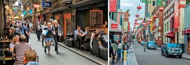 The best cafés in Melbourne are hidden in little alleys and known only to locals and regulars (left). Also, Melbourne has the world’s oldest Chinatown, older even than the Chinatowns in the US (right)</font></strong) The best cafés in Melbourne are hidden in little alleys and known only to locals and regulars (left). Also, Melbourne has the world’s oldest Chinatown, older even than the Chinatowns in the US (right)</font></strong)