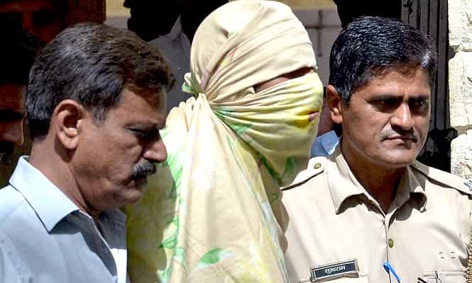 One of the four suspected Indian Mujahideen terrorists arrested by special cell of Delhi Police in Jodhpur. (PTI Photo) One of the four suspected Indian Mujahideen terrorists arrested by special cell of Delhi Police in Jodhpur. (PTI Photo)