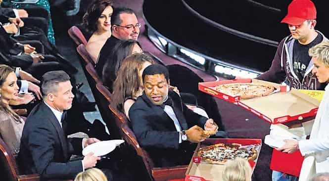 When Hollywood superstars had pizza, on telly! When Hollywood superstars had pizza, on telly!