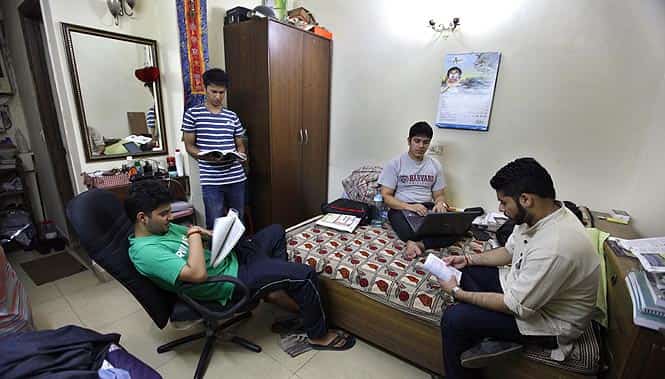 High Rises: Rents in Rajinder Nagar can be steep, ranging from Rs 10,000 to Rs 21,000 for a single room. (HT Photo/ Raj K Raj)</strong) High Rises: Rents in Rajinder Nagar can be steep, ranging from Rs 10,000 to Rs 21,000 for a single room. (HT Photo/ Raj K Raj)</strong)