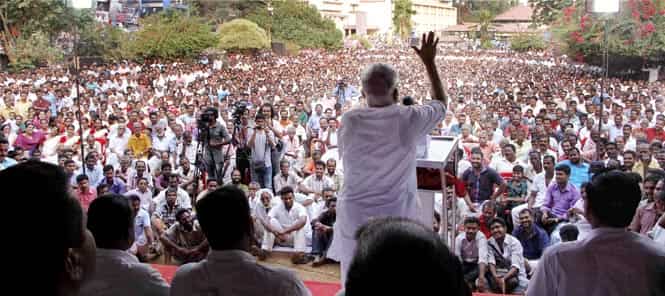 Consolidation of Muslim votes is likely behind the Congress-led United Democratic Front in Kerala. (PTI Photo)</strong) Consolidation of Muslim votes is likely behind the Congress-led United Democratic Front in Kerala. (PTI Photo)</strong)