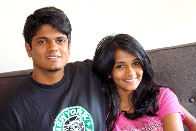Tejas and his sister Kanchana Jaishankar pose for the camera. Tejas and his sister Kanchana Jaishankar pose for the camera.