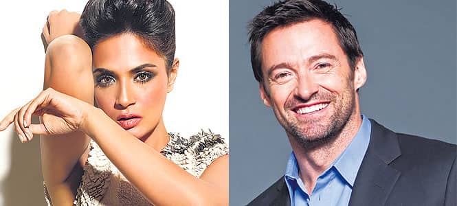 Richa Chadda and Hugh Jackman.