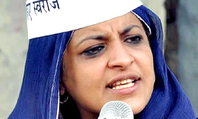 A file photo of Aam Aadmi Party (AAP) leader Shazia Ilmi. (HT photo)
</div) A file photo of Aam Aadmi Party (AAP) leader Shazia Ilmi. (HT photo)
</div)