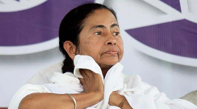 West Bengal chief minister and TMC president Mamata Banerjee at a election rally for TMC candidate Indranil Sen at Berhampore in Murshidabad. (PTI photo) </div) West Bengal chief minister and TMC president Mamata Banerjee at a election rally for TMC candidate Indranil Sen at Berhampore in Murshidabad. (PTI photo) </div)