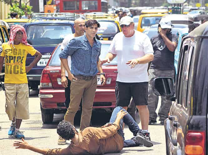 Akshay Kumar shooting in Mumbai. Akshay Kumar shooting in Mumbai.