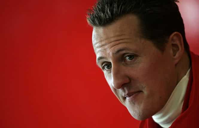 File photo of Michael Schumacher announces his retirement from Formula One at the end of the 2012 season during a press conference in Suzuka, Japan. (AP Photo)</em) File photo of Michael Schumacher announces his retirement from Formula One at the end of the 2012 season during a press conference in Suzuka, Japan. (AP Photo)</em)