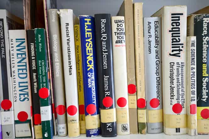 Books are pictured in a library at the Black Cultural Archives in Brixton in south London. (AFP photo)
</div) Books are pictured in a library at the Black Cultural Archives in Brixton in south London. (AFP photo)
</div)