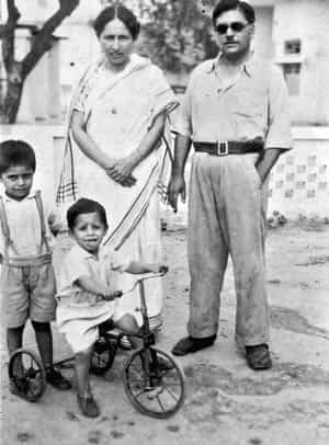 Memories: Naseer with his father Aley Mohammed Shah, mother Farrukh Sultan, and older brother Zaheer. His mother gave birth to five sons, but only three survived .