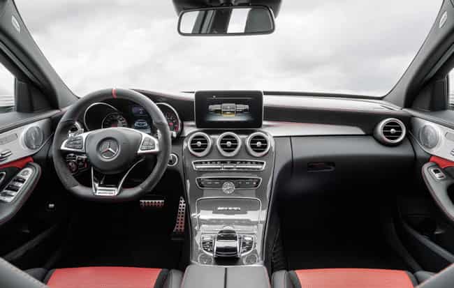 Both versions boast the same power, performance and economy figures. Photo:AFP The Mercedes-AMG C 63, a supercar for all the family?