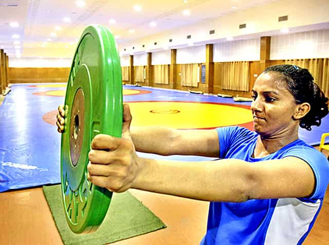 A file photo of Geeta Phogat trainig at the Netaji Subhas National Institute of Sports in Patiala in Punjab. (Reuters) A file photo of Geeta Phogat trainig at the Netaji Subhas National Institute of Sports in Patiala in Punjab. (Reuters)