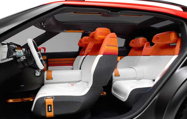 The seats have wraparound headrests and integrated speakers and microphones. Photo:AFP Citroën goes back to its roots for its latest crossover concept