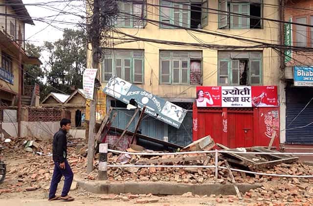 A man walks past damage caused by an earthquake in Kathmandu, Nepal on April 25, 2015. (AP Photo/ Niranjan Shrestha) A man walks past damage caused by an earthquake in Kathmandu, Nepal on April 25, 2015. (AP Photo/ Niranjan Shrestha)