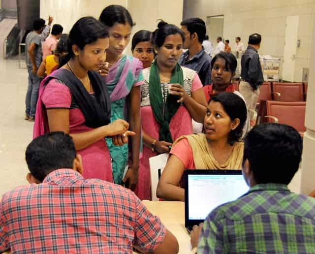 Indian nationals who were stranded in Yemen seeking information at the govenment help, upon arrival at the International Airport in Mumbai. PTI Photo Indian nationals who were stranded in Yemen seeking information at the govenment help, upon arrival at the International Airport in Mumbai. PTI Photo