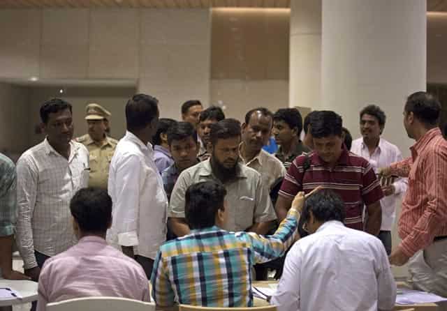 Indian evacuees from Yemen, arrive at the international airport in Mumbai. Reuters Photo Indian evacuees from Yemen, arrive at the international airport in Mumbai. Reuters Photo