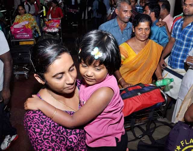 The first batch of 168 Indian nationals, evacuated from Yemen by Air Force C-17 Globemaster aircraft, arrive at Kochi International Airport. PTI Photo The first batch of 168 Indian nationals, evacuated from Yemen by Air Force C-17 Globemaster aircraft, arrive at Kochi International Airport. PTI Photo