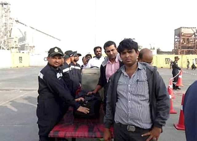 Indians being evacuated from Yemen at Al Hodeidah port. PTI Photo Indians being evacuated from Yemen at Al Hodeidah port. PTI Photo