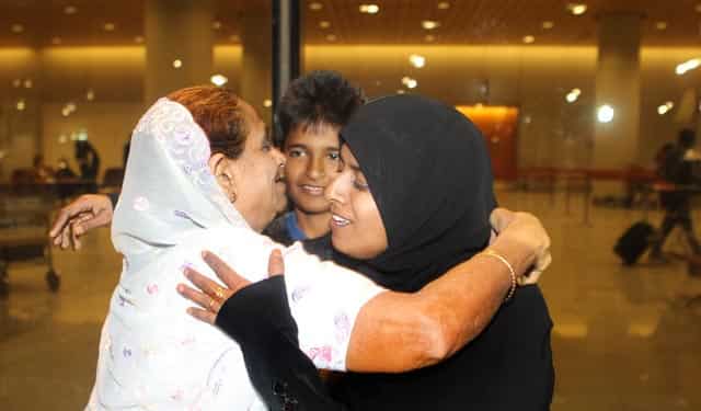 Indians evacuated from Yemen, arrive at Chatrapati Shivaji International Airport in Mumbai. HT Photo/Satish Bate Indians evacuated from Yemen, arrive at Chatrapati Shivaji International Airport in Mumbai. HT Photo/Satish Bate