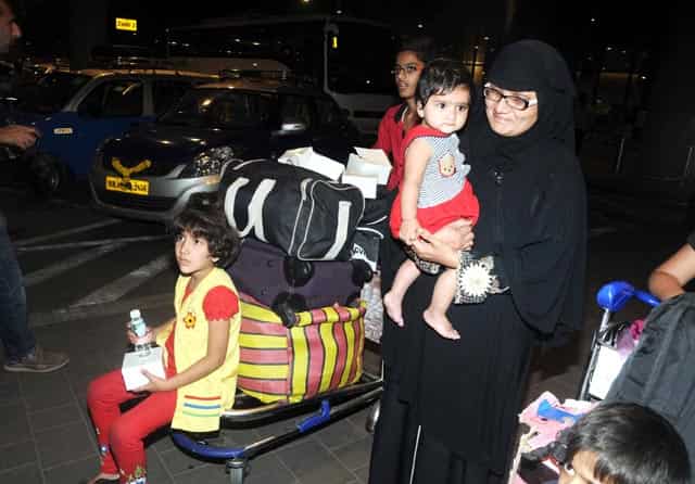 Indians evacuated from Yemen, arrive at Chatrapati Shivaji International Airport in Mumbai. HT Photo/Sanjay Solanki Indians evacuated from Yemen, arrive at Chatrapati Shivaji International Airport in Mumbai. HT Photo/Sanjay Solanki