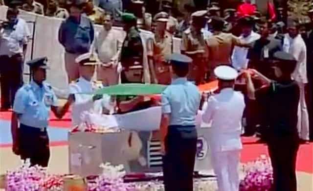 Last rites of former president APJ Abdul Kalam being held at Rameswaram, Tamil Nadu. (ANI Photo) Last rites of former president APJ Abdul Kalam being held at Rameswaram, Tamil Nadu. (ANI Photo)