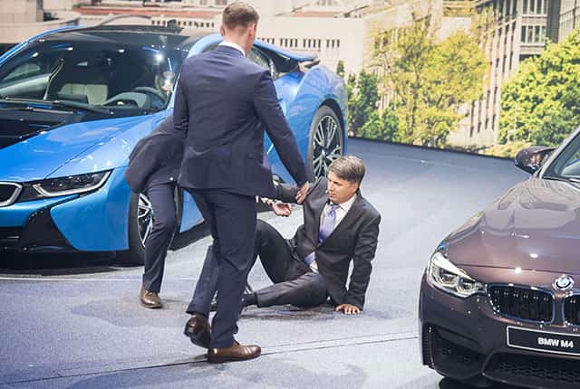 In pics: BMW CEO Krueger faints on stage at Frankfurt auto show