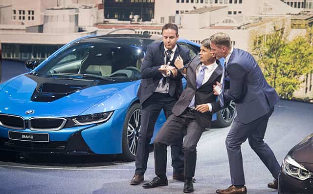 In pics: BMW CEO Krueger faints on stage at Frankfurt auto show