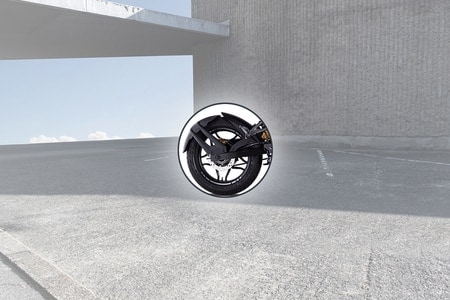 Bajaj Pulsar NS160 Rear Tyre View